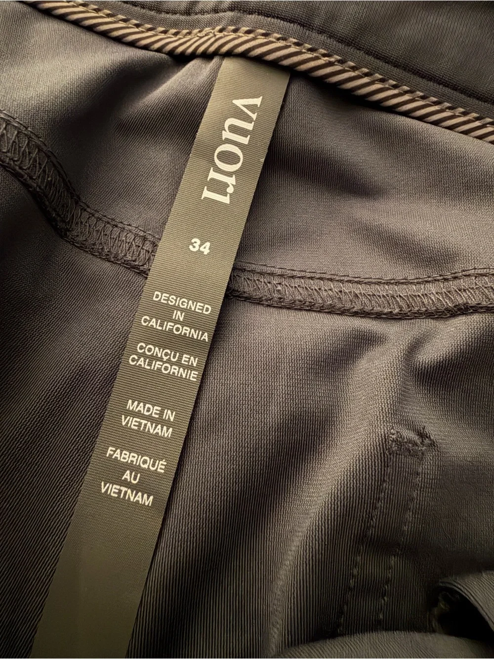 Vuori Meta Pant Athletic Slim Fit Charcoal Performance Pants Men’s 34 NWOT